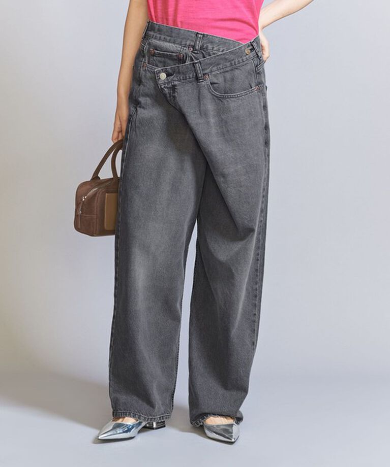 BEAUTY&YOUTH UNITED ARROWS「ダメージ ラップワイド デニムパンツ」|デニム|
