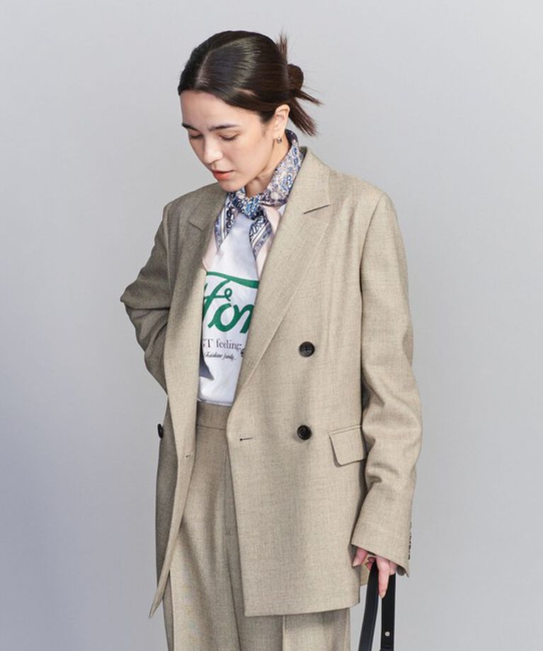 BEAUTY&YOUTH UNITED ARROWS「リネンライク ダブルジャケット」|テーラードジャケット|