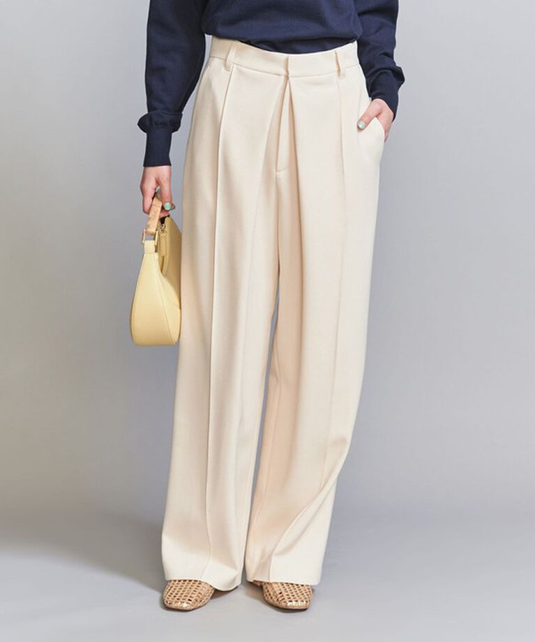 BEAUTY&YOUTH UNITED ARROWS「フロントタック ワイドパンツ」|チノ|