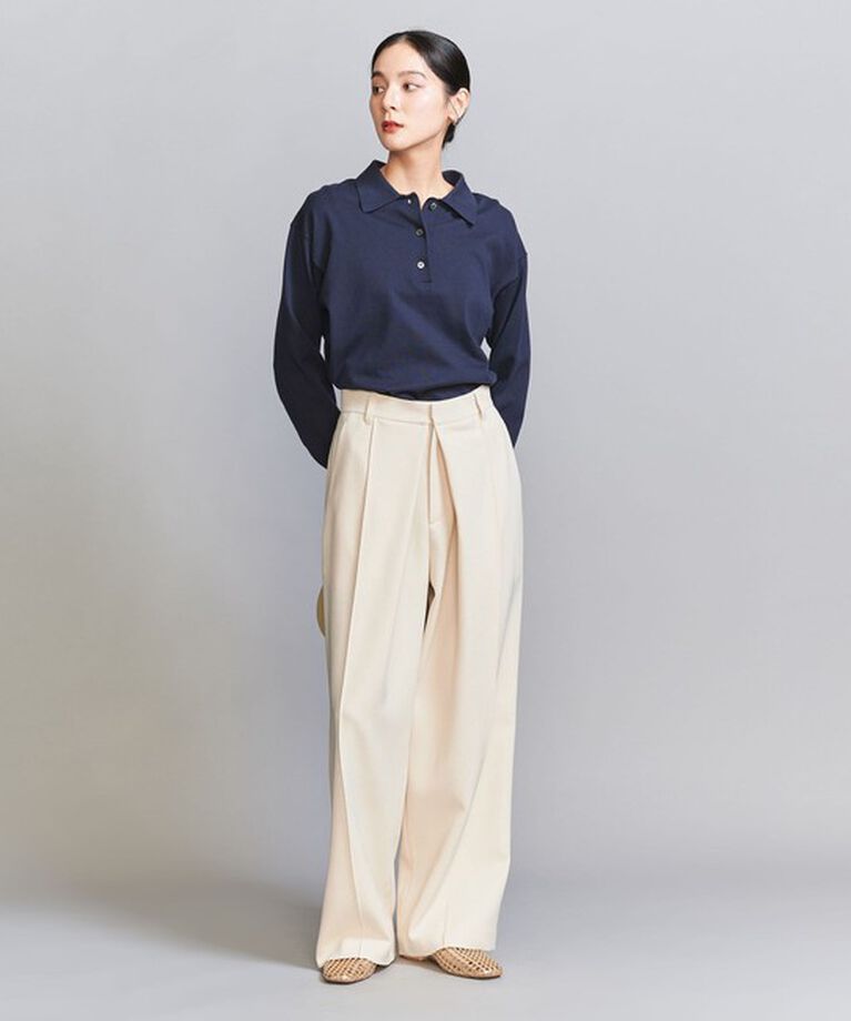 BEAUTY&YOUTH UNITED ARROWS「フロントタック ワイドパンツ」|チノ|