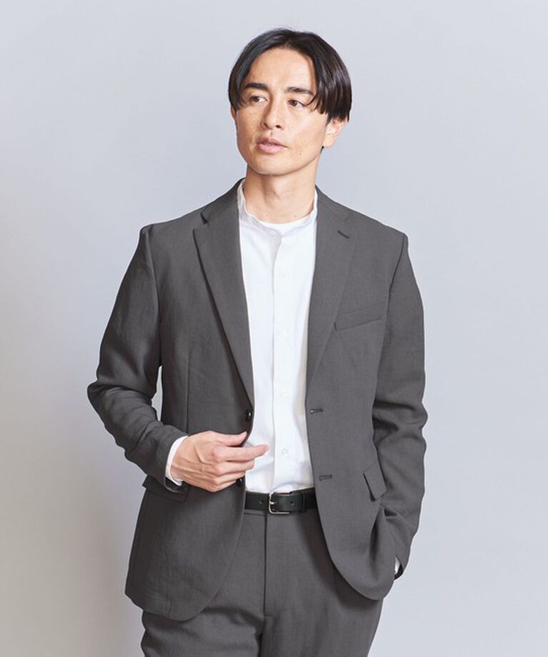 BEAUTY&YOUTH UNITED ARROWS「トリクシオン 2ボタン ジャケット -セットアップ対応 ストレッチ ウォッシャブル マルチ機能-」|テーラードジャケット|DK.GRAY