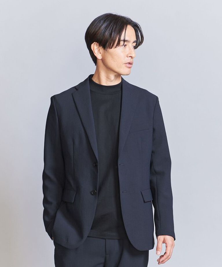 BEAUTY&YOUTH UNITED ARROWS「トリクシオン 2ボタン ジャケット -セットアップ対応 ストレッチ ウォッシャブル マルチ機能-」|テーラードジャケット|NAVY