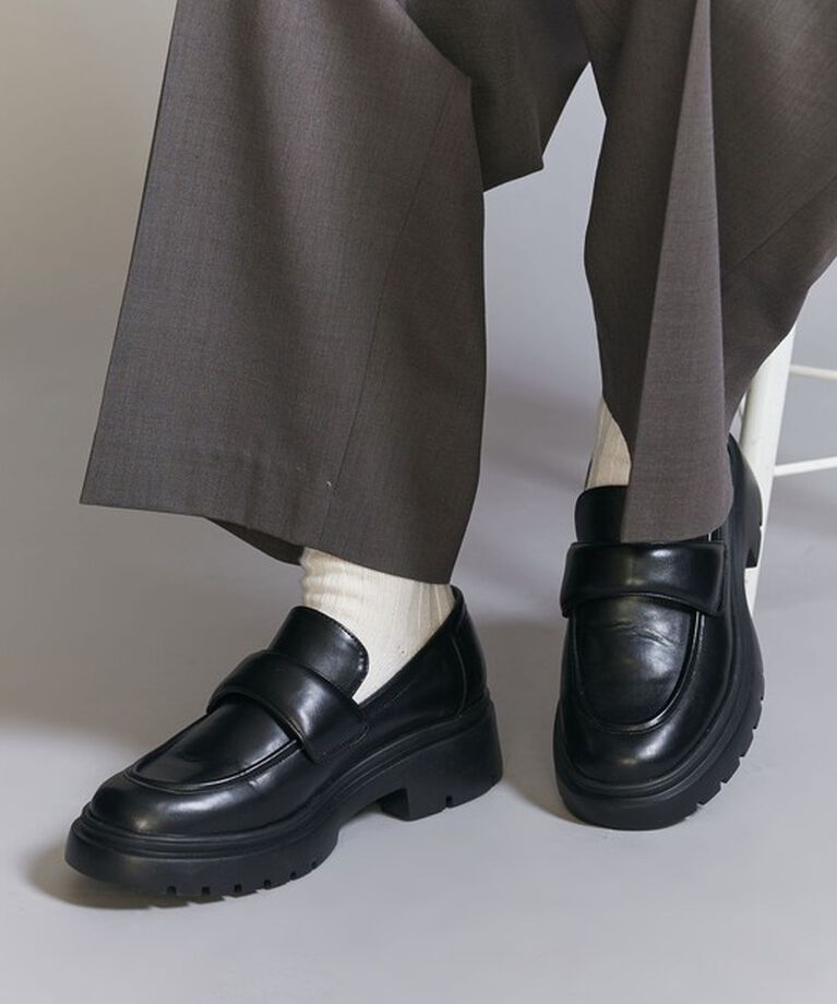 BEAUTY&YOUTH UNITED ARROWS「レザーライク ローファー -晴雨兼用-」|レインシューズ|BLACK