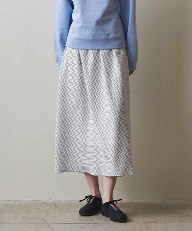 STEVEN ALAN「＜Steven Alan＞ジグザグ プリント スカート」|スカート|OFF WHITE