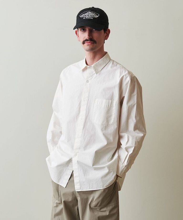 STEVEN ALAN「＜Steven Alan＞ ガーメントダイ ポプリン レギュラーカラー シャツ LOOSE」|シャツ・ブラウス|WHITE