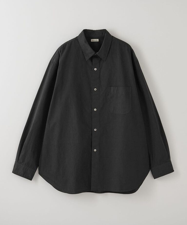 STEVEN ALAN「＜Steven Alan＞ ガーメントダイ ポプリン レギュラーカラー シャツ LOOSE」|シャツ・ブラウス|BLACK