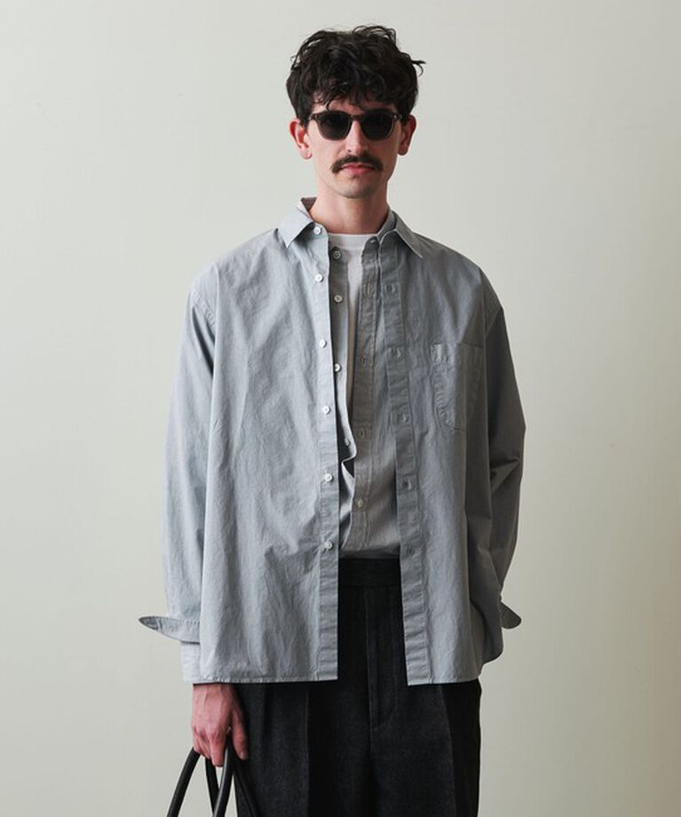 STEVEN ALAN「＜Steven Alan＞ ガーメントダイ ポプリン レギュラーカラー シャツ LOOSE」|シャツ・ブラウス|