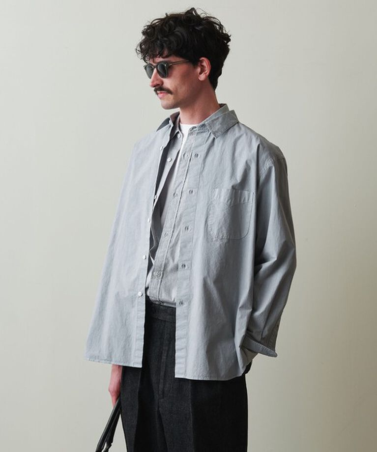 STEVEN ALAN「＜Steven Alan＞ ガーメントダイ ポプリン レギュラーカラー シャツ LOOSE」|シャツ・ブラウス|