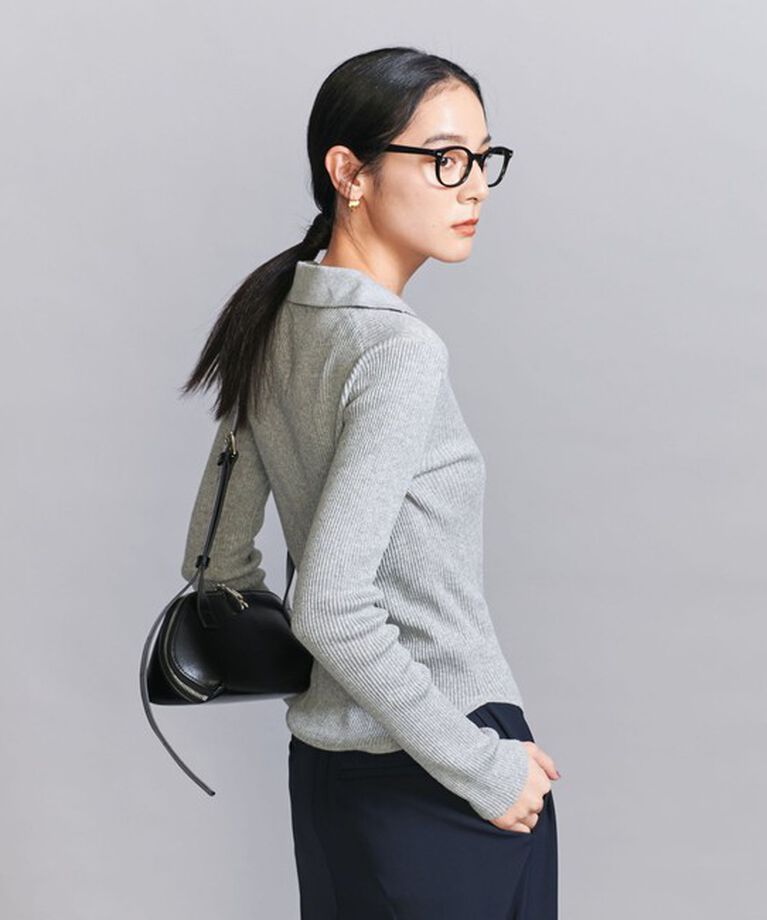 BEAUTY&YOUTH UNITED ARROWS「コットンリブ オープンカラーニット -ウォッシャブル-」|ニット・セーター|