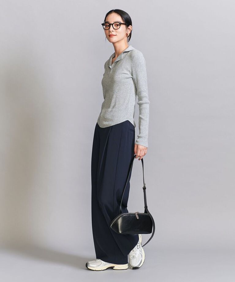 BEAUTY&YOUTH UNITED ARROWS「コットンリブ オープンカラーニット -ウォッシャブル-」|ニット・セーター|