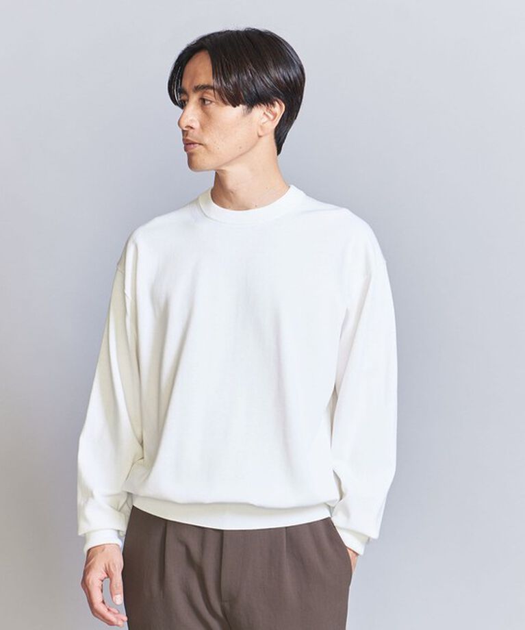 BEAUTY&YOUTH UNITED ARROWS「HI-LINE 3/90 ギザコットン クルーネック ニット」|ニット・セーター|