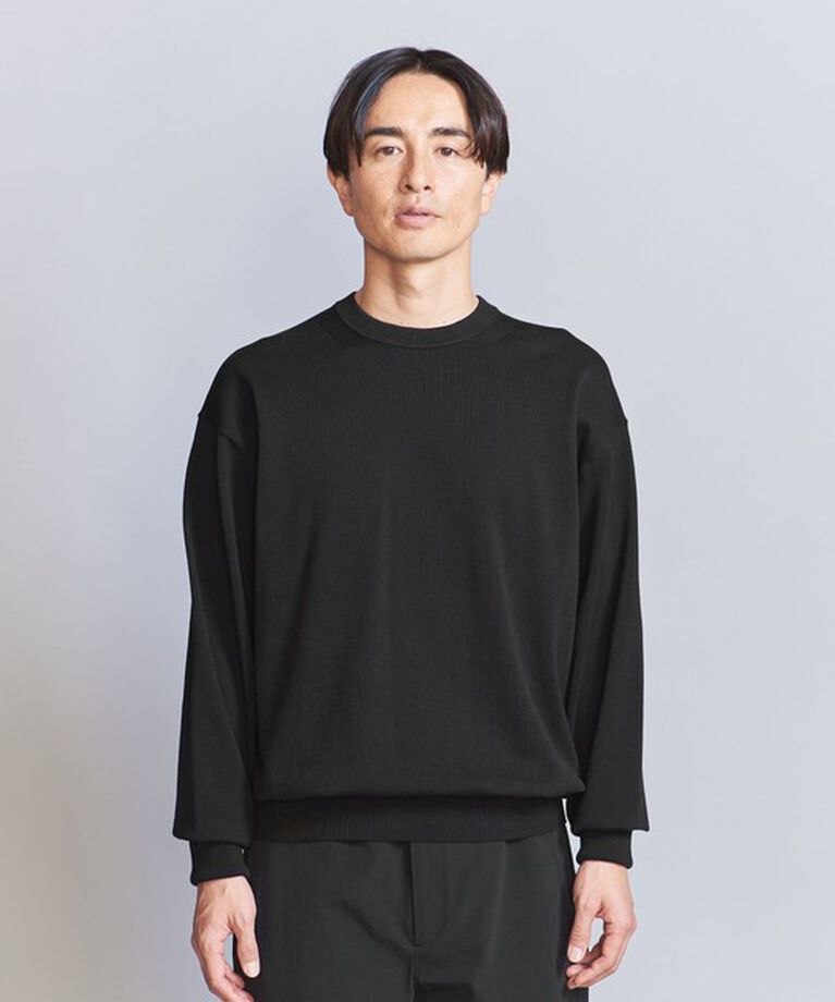 BEAUTY&YOUTH UNITED ARROWS「HI-LINE 3/90 ギザコットン クルーネック ニット」|ニット・セーター|