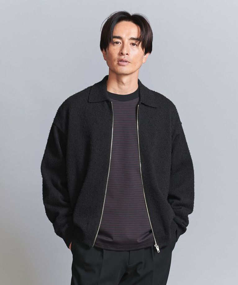 BEAUTY&YOUTH UNITED ARROWS「ツイスト ナッピング ジップ ジャケット ‐ウォッシャブル‐」|カーディガン|