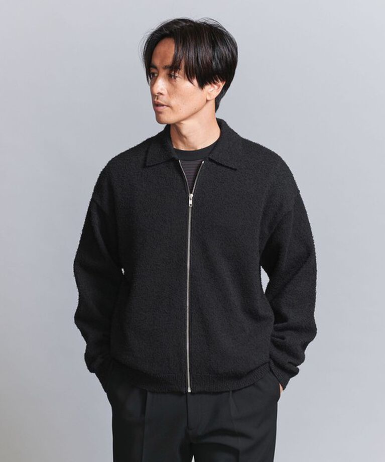 BEAUTY&YOUTH UNITED ARROWS「ツイスト ナッピング ジップ ジャケット ‐ウォッシャブル‐」|カーディガン|