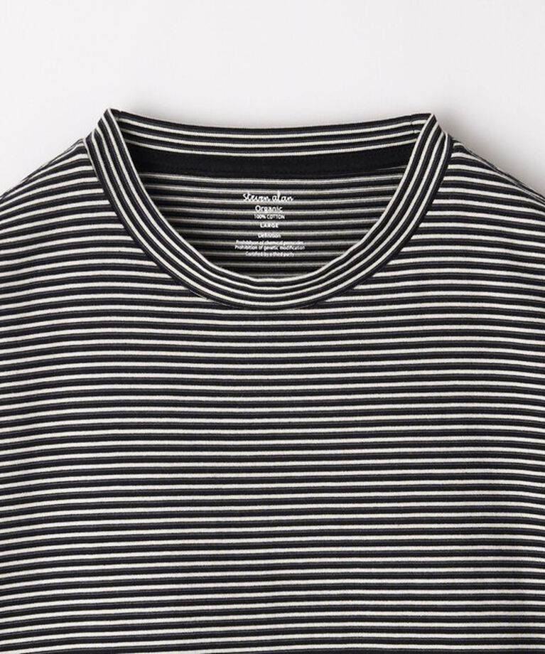 STEVEN ALAN「＜Steven Alan＞ オーガニックコットン ボーダー ロングスリーブ Tシャツ BOLD」|Tシャツ・カットソー|
