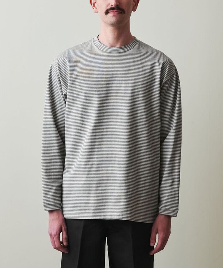 STEVEN ALAN「＜Steven Alan＞ オーガニックコットン ボーダー ロングスリーブ Tシャツ BOLD」|Tシャツ・カットソー|