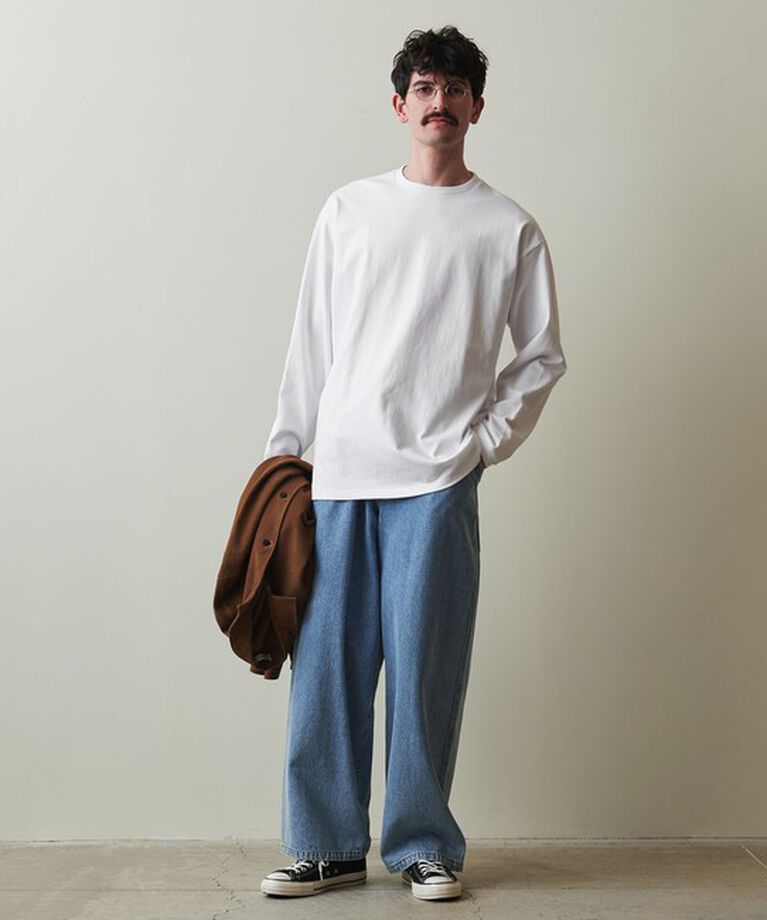 STEVEN ALAN「＜Steven Alan＞ オーガニックコットン ロングスリーブ Tシャツ BOLD」|Tシャツ・カットソー|