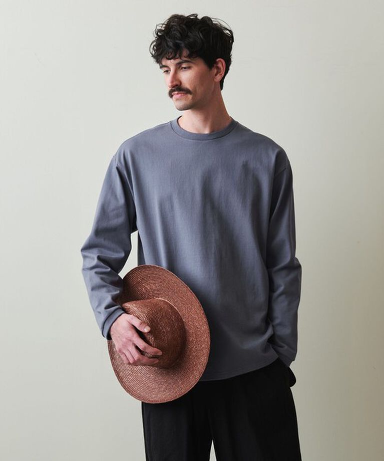 STEVEN ALAN「＜Steven Alan＞ オーガニックコットン ロングスリーブ Tシャツ BOLD」|Tシャツ・カットソー|