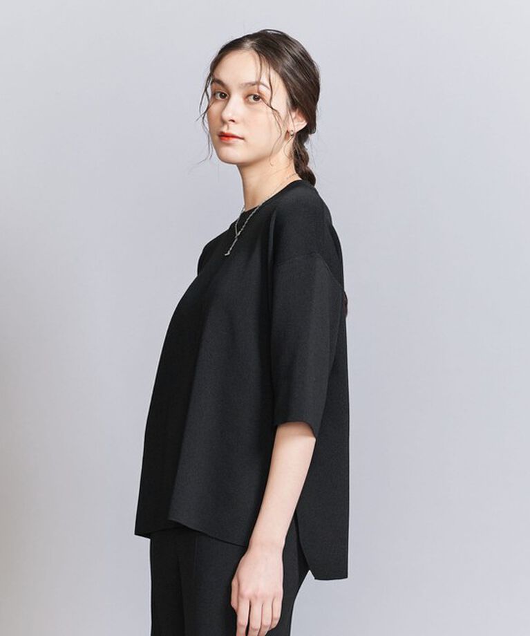 BEAUTY&YOUTH UNITED ARROWS「ハーフスリーブ ニットプルオーバー -ウォッシャブル-」|ニット・セーター|