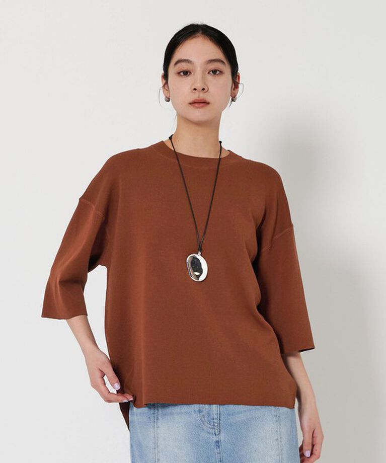 BEAUTY&YOUTH UNITED ARROWS「ハーフスリーブ ニットプルオーバー -ウォッシャブル-」|ニット・セーター|DK.BROWN