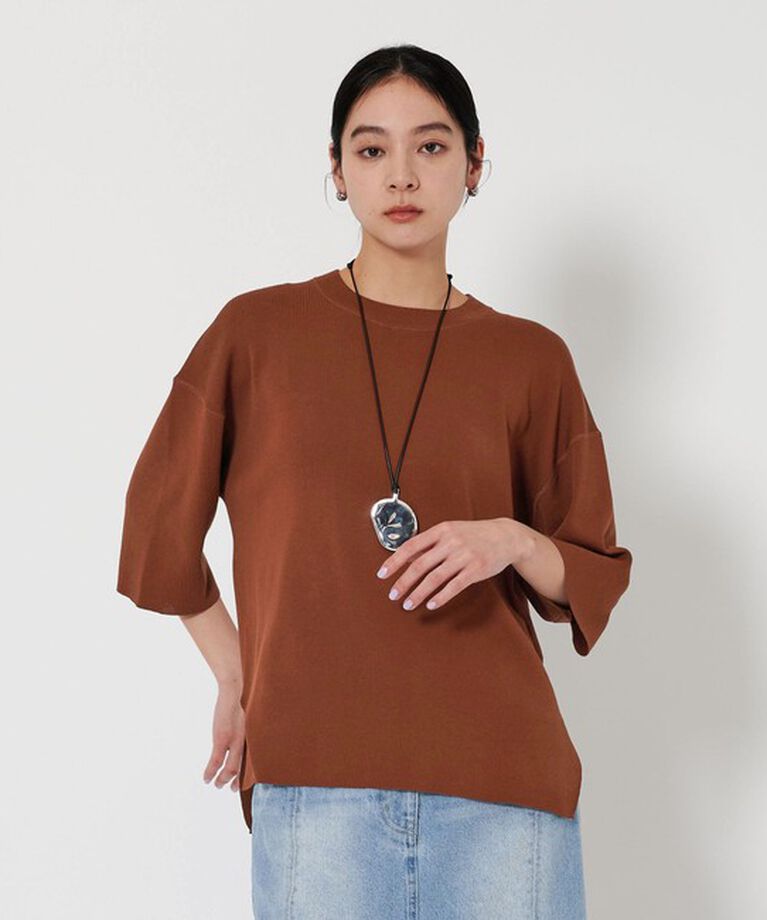 BEAUTY&YOUTH UNITED ARROWS「ハーフスリーブ ニットプルオーバー -ウォッシャブル-」|ニット・セーター|