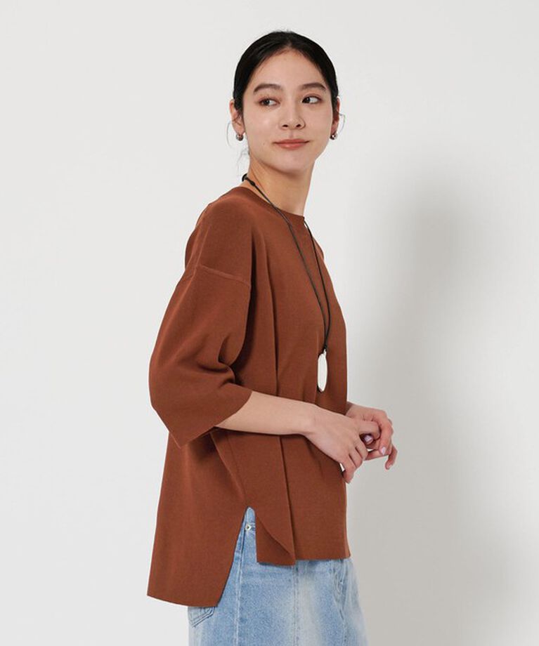 BEAUTY&YOUTH UNITED ARROWS「ハーフスリーブ ニットプルオーバー -ウォッシャブル-」|ニット・セーター|