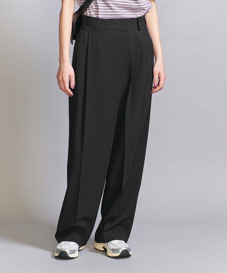 BEAUTY&YOUTH UNITED ARROWS「ポプリン 2タック ラップパンツ -ウォッシャブル-」|スラックス|
