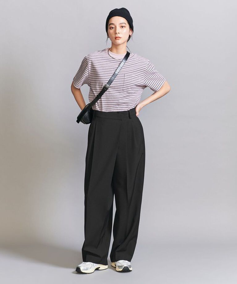 BEAUTY&YOUTH UNITED ARROWS「ポプリン 2タック ラップパンツ -ウォッシャブル-」|スラックス|