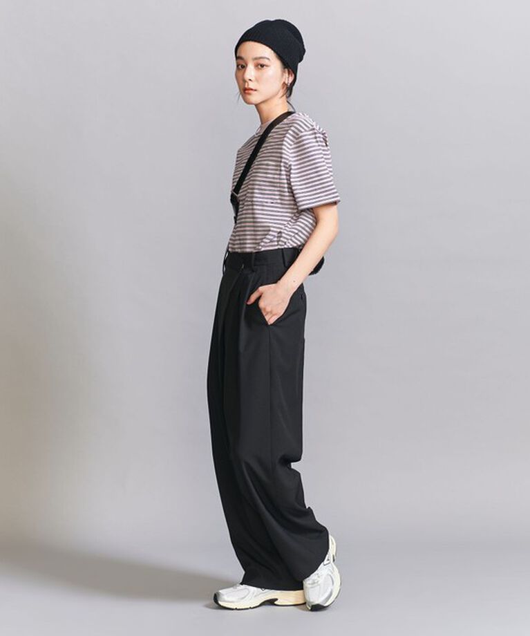 BEAUTY&YOUTH UNITED ARROWS「ポプリン 2タック ラップパンツ -ウォッシャブル-」|スラックス|