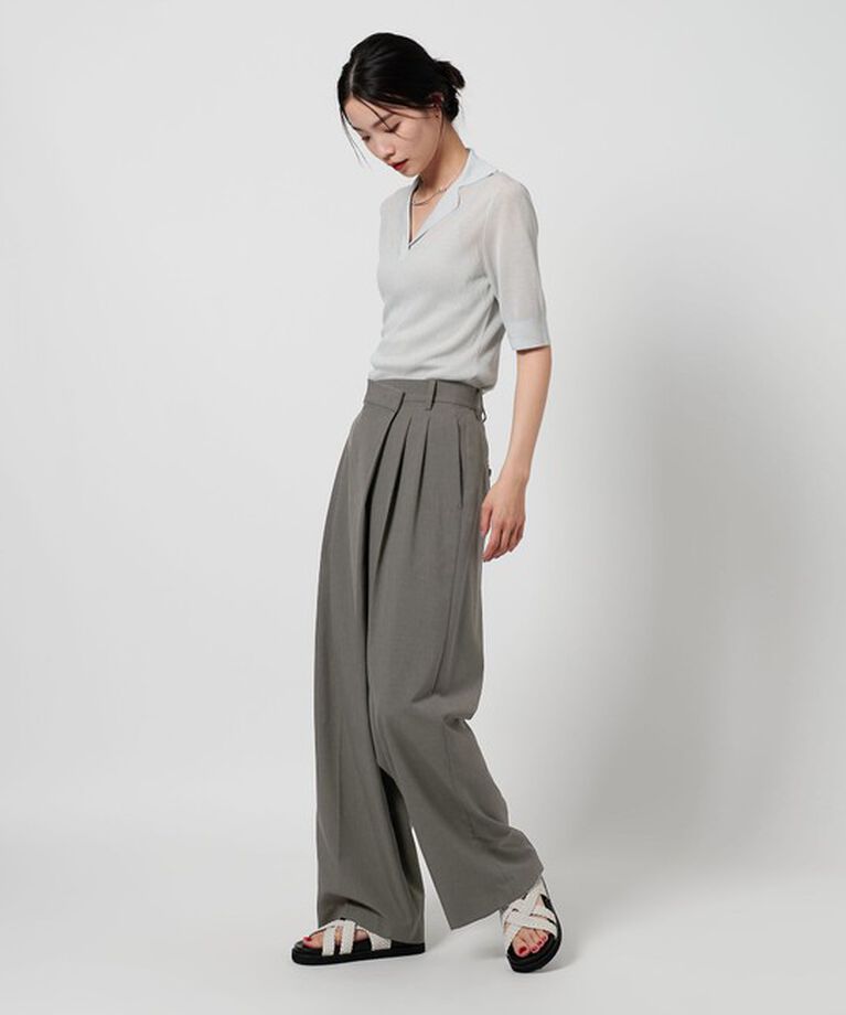 BEAUTY&YOUTH UNITED ARROWS「ポプリン 2タック ラップパンツ -ウォッシャブル-」|スラックス|