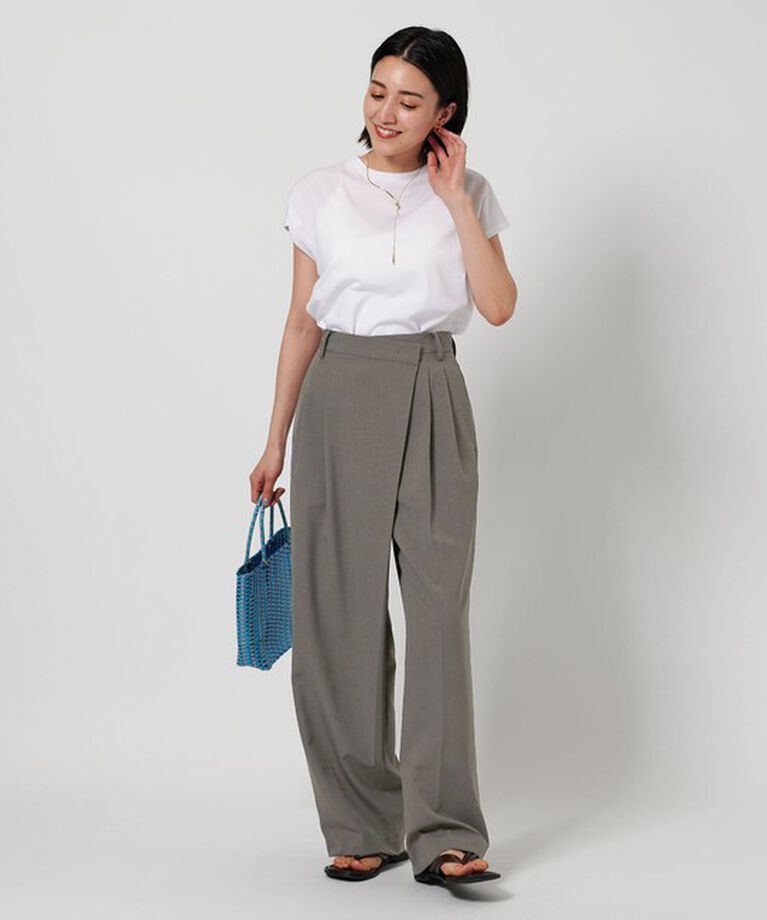 BEAUTY&YOUTH UNITED ARROWS「ポプリン 2タック ラップパンツ -ウォッシャブル-」|スラックス|