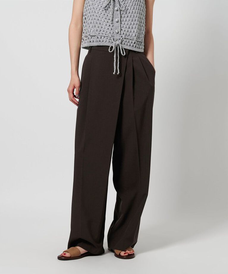 BEAUTY&YOUTH UNITED ARROWS「ポプリン 2タック ラップパンツ -ウォッシャブル-」|スラックス|