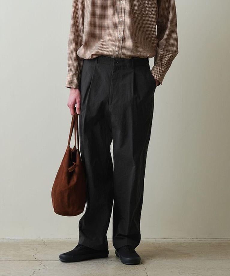 STEVEN ALAN「＜Steven Alan＞ ナイロン オックス アウト ワンプリーツ スラックス」|スラックス|