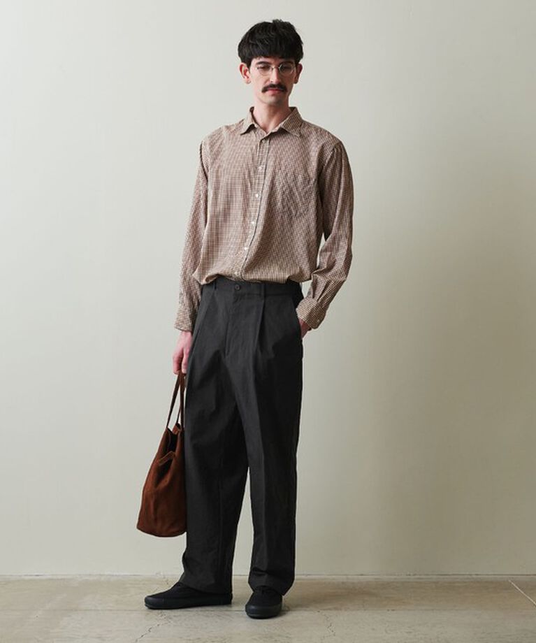 STEVEN ALAN「＜Steven Alan＞ ナイロン オックス アウト ワンプリーツ スラックス」|スラックス|