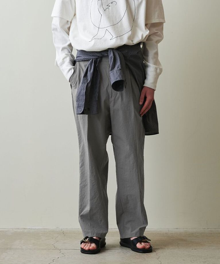STEVEN ALAN「＜Steven Alan＞ ナイロン オックス アウト ワンプリーツ スラックス」|スラックス|