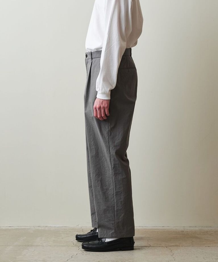 STEVEN ALAN「＜Steven Alan＞ ナイロン オックス アウト ワンプリーツ スラックス」|スラックス|