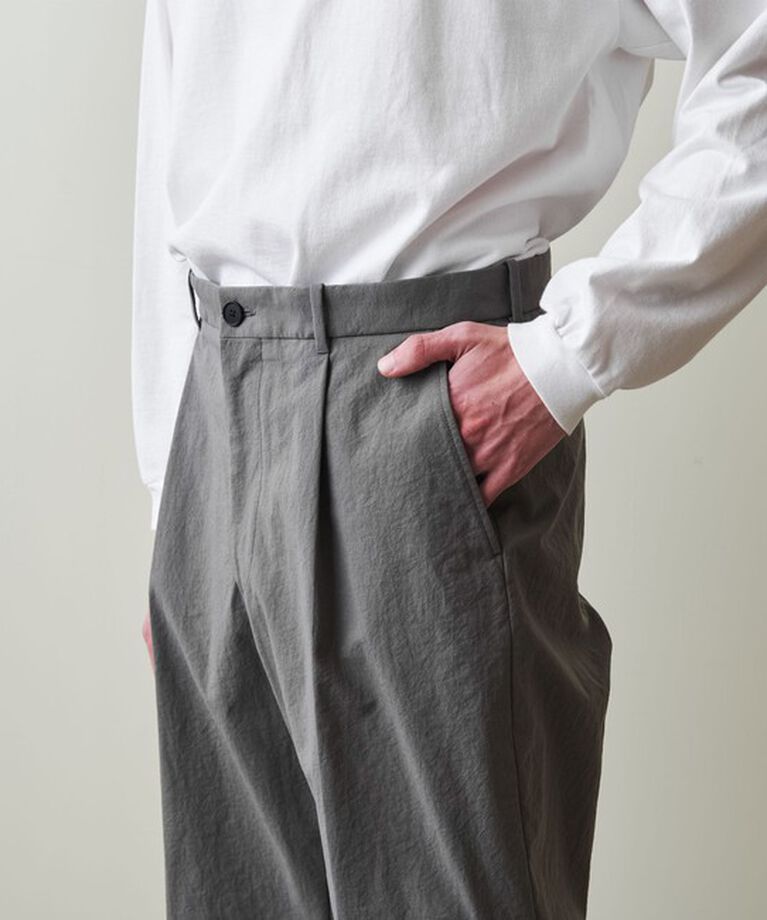 STEVEN ALAN「＜Steven Alan＞ ナイロン オックス アウト ワンプリーツ スラックス」|スラックス|