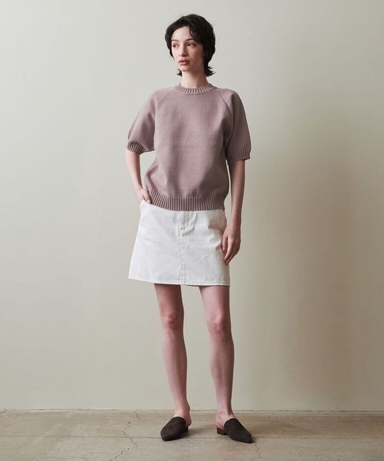 STEVEN ALAN「＜Steven Alan＞テープヤーン ハーフスリーブ ニット」|ニット・セーター|