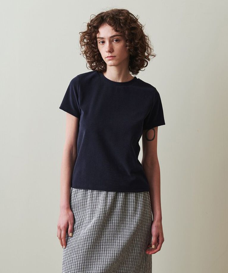 STEVEN ALAN「＜Steven Alan＞パイル ショートスリーブ Tシャツ」|Tシャツ・カットソー|NAVY