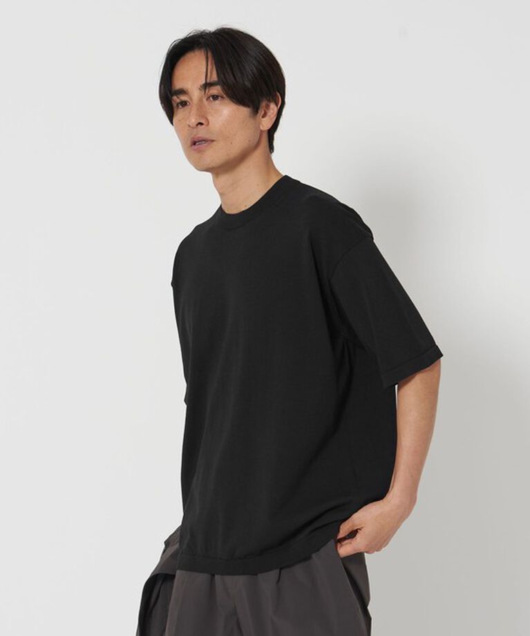 BEAUTY&YOUTH UNITED ARROWS「デオドラント  ニットTシャツ -抗菌・防臭 ウォッシャブル-」|ニット・セーター|BLACK