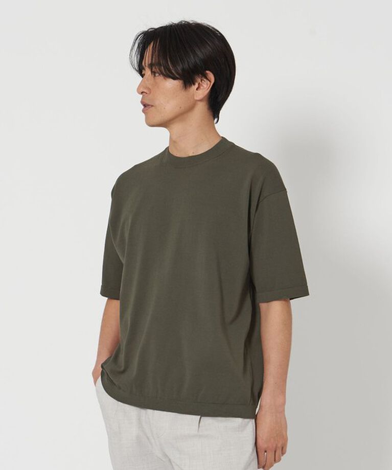 BEAUTY&YOUTH UNITED ARROWS「デオドラント  ニットTシャツ -抗菌・防臭 ウォッシャブル-」|ニット・セーター|OLIVE