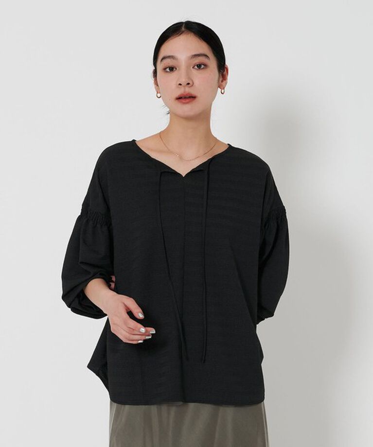 BEAUTY&YOUTH UNITED ARROWS「【WEB限定】フクレジャガード プルオーバー -2WAY-」|Tシャツ・カットソー|BLACK