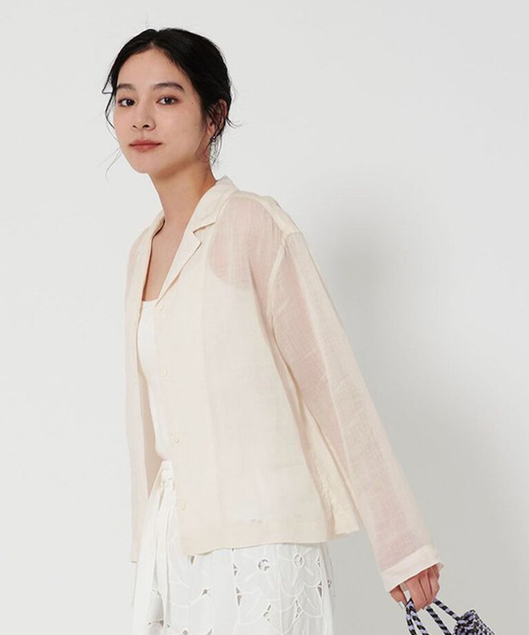 BEAUTY&YOUTH UNITED ARROWS「麻 オープンカラー シャツ」|シャツ・ブラウス|