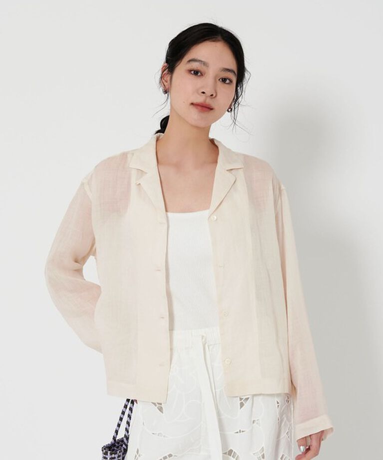 BEAUTY&YOUTH UNITED ARROWS「麻 オープンカラー シャツ」|シャツ・ブラウス|
