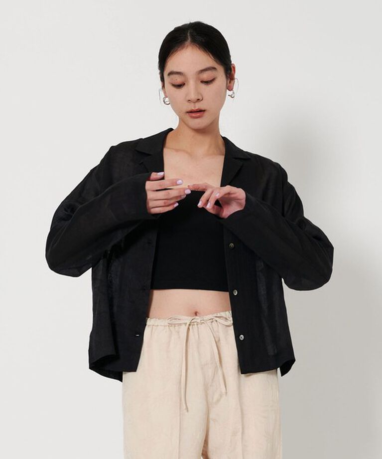 BEAUTY&YOUTH UNITED ARROWS「麻 オープンカラー シャツ」|シャツ・ブラウス|