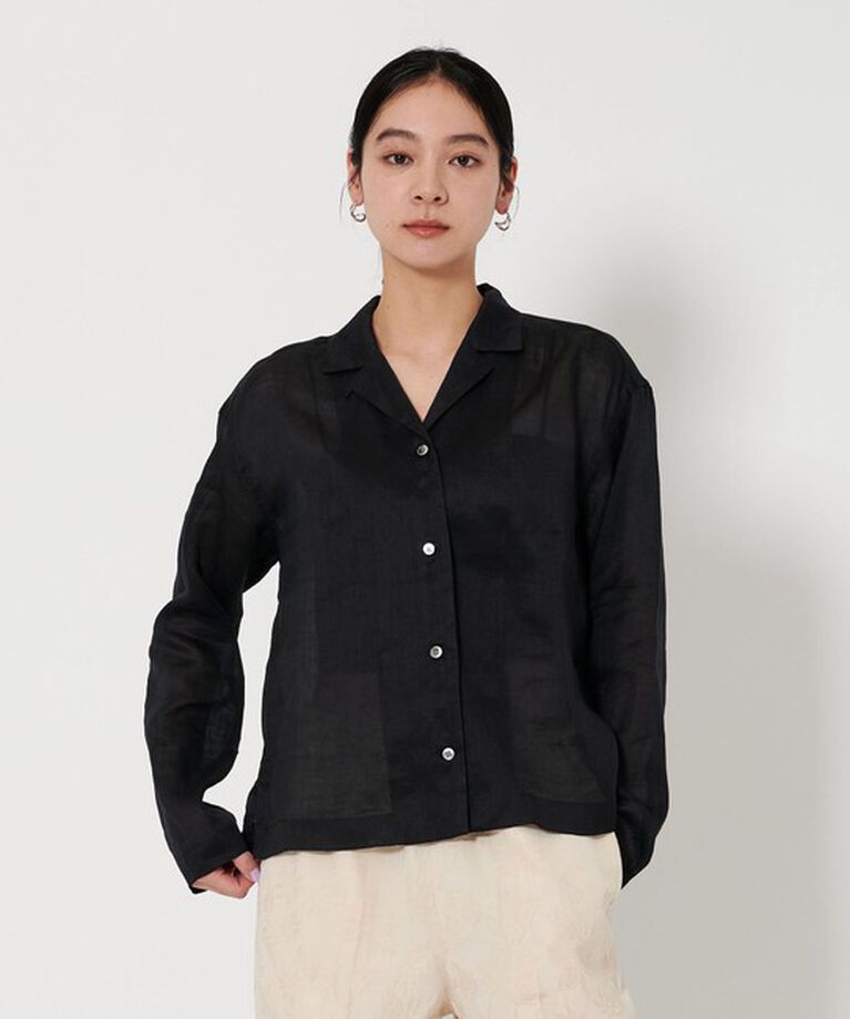 BEAUTY&YOUTH UNITED ARROWS「麻 オープンカラー シャツ」|シャツ・ブラウス|