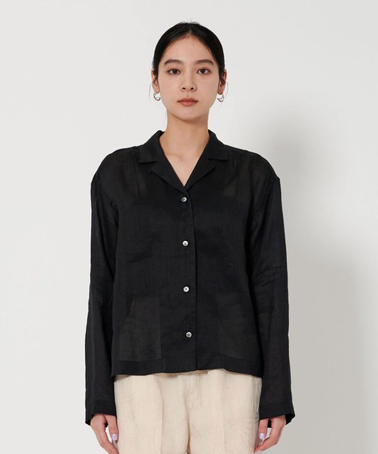BEAUTY&YOUTH UNITED ARROWS「麻 オープンカラー シャツ」|シャツ・ブラウス|