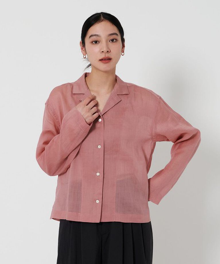 BEAUTY&YOUTH UNITED ARROWS「麻 オープンカラー シャツ」|シャツ・ブラウス|