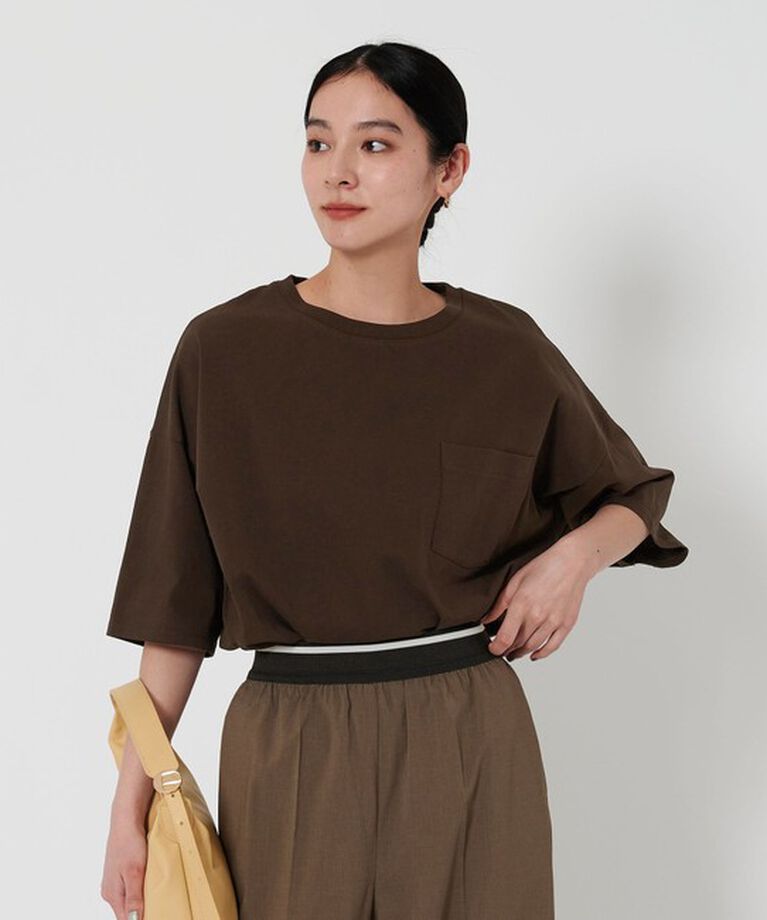 BEAUTY&YOUTH UNITED ARROWS「ドルマンスリーブ ポケット Tシャツ -接触冷感-」|Tシャツ・カットソー|DK.BROWN