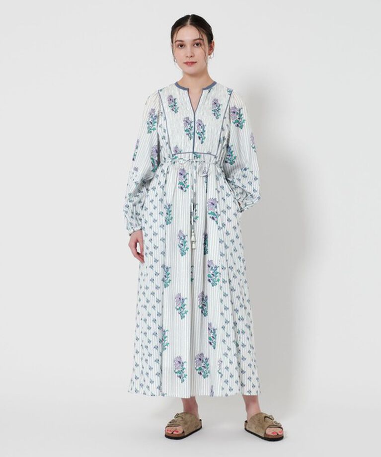 BEAUTY&YOUTH UNITED ARROWS「＜ne Quittez pas＞リリープリント シャーリング ドレス」|ワンピース|